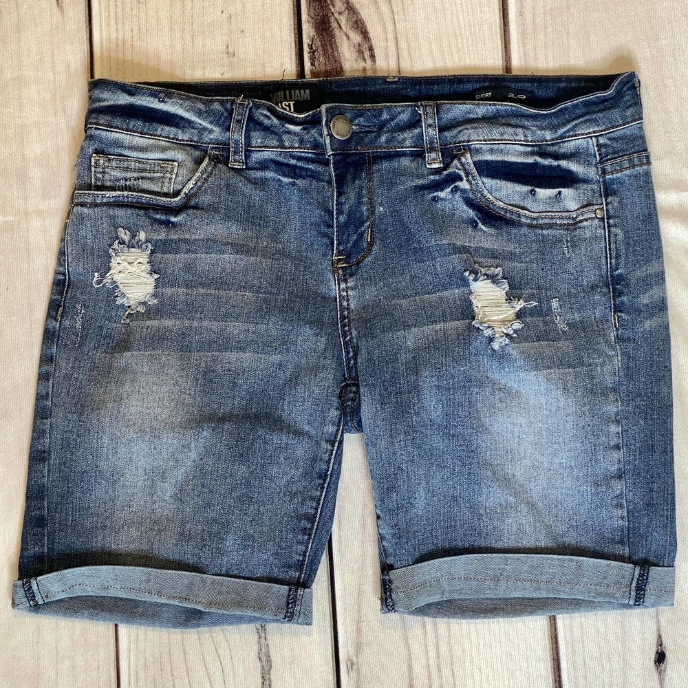 WILLIAM RAST Women's Cuffed Jean Distressed Shorts - 29 - Picture 3 of 8